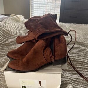a new day Rich Brown Ankle Booties